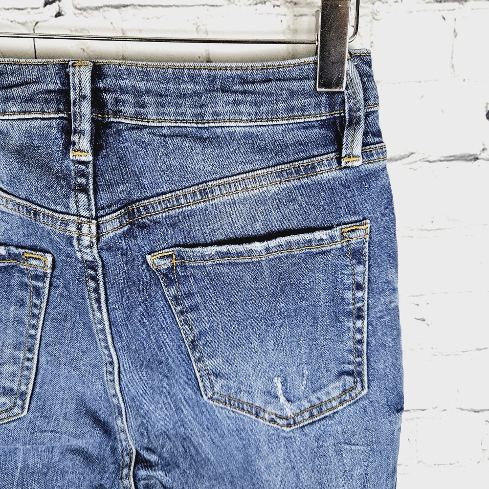 BDG URBAN OUTFITTERS | Twig high rise skinny stretch distressed busted jeans
